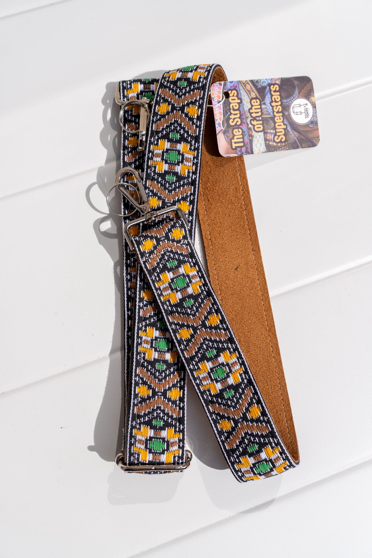 Tom's Vintage Straps - Black 'Inca' Pasek do aparatu/torby w stylu hippie