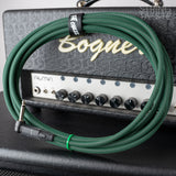 Fat Cables Instrumental cable TX Forest Green 6m (straight/angled jack)