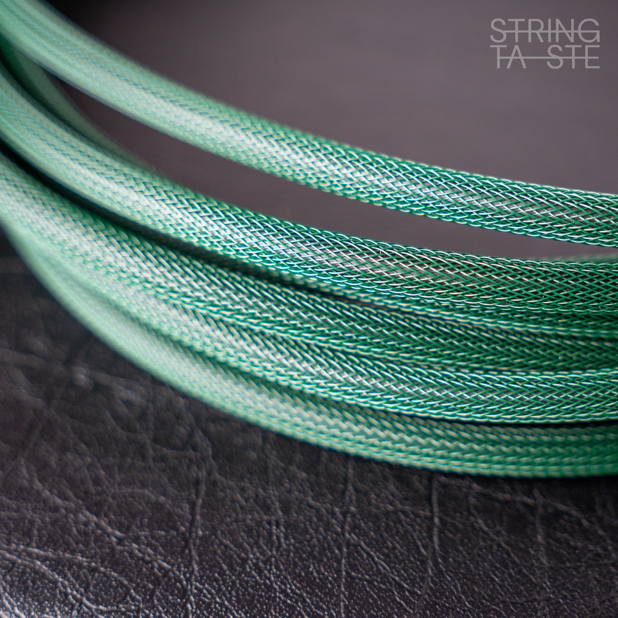 Fat Cables Instrumental cable TX Forest Green 6m (straight/angled jack)