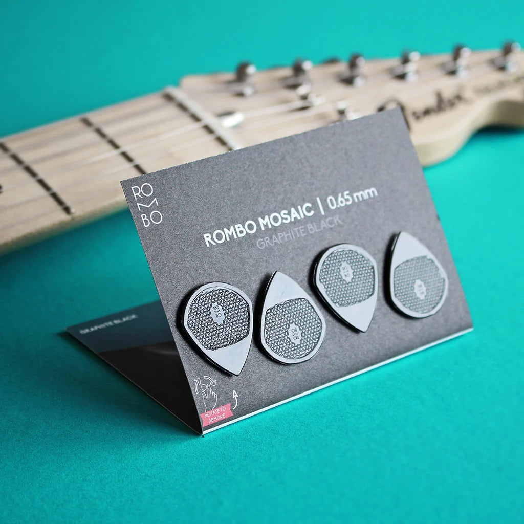 Zestaw Kostek Gitarowych Rombo Mosaic (4 Sztuki) - 0.65 mm