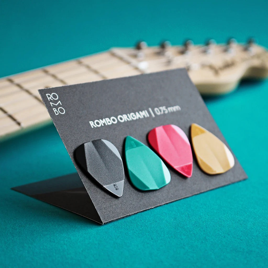 Zestaw Kostek Gitarowych Rombo Origami (4 Sztuki) - 0,75 mm