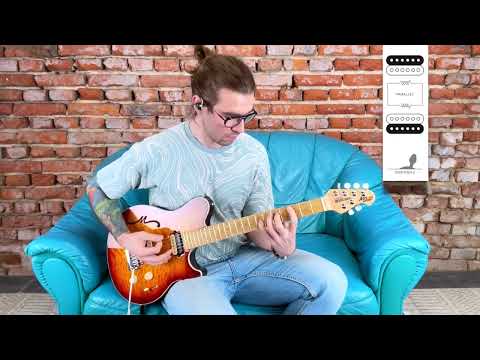 Video laden: Music Man Axis Super Sport 2016 Semi Hollow HH Tremolo Honey Burst