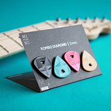 GUITAR PICK SET ROMBO DIAMOND (4 GUITAR PICKS) - 2 MM