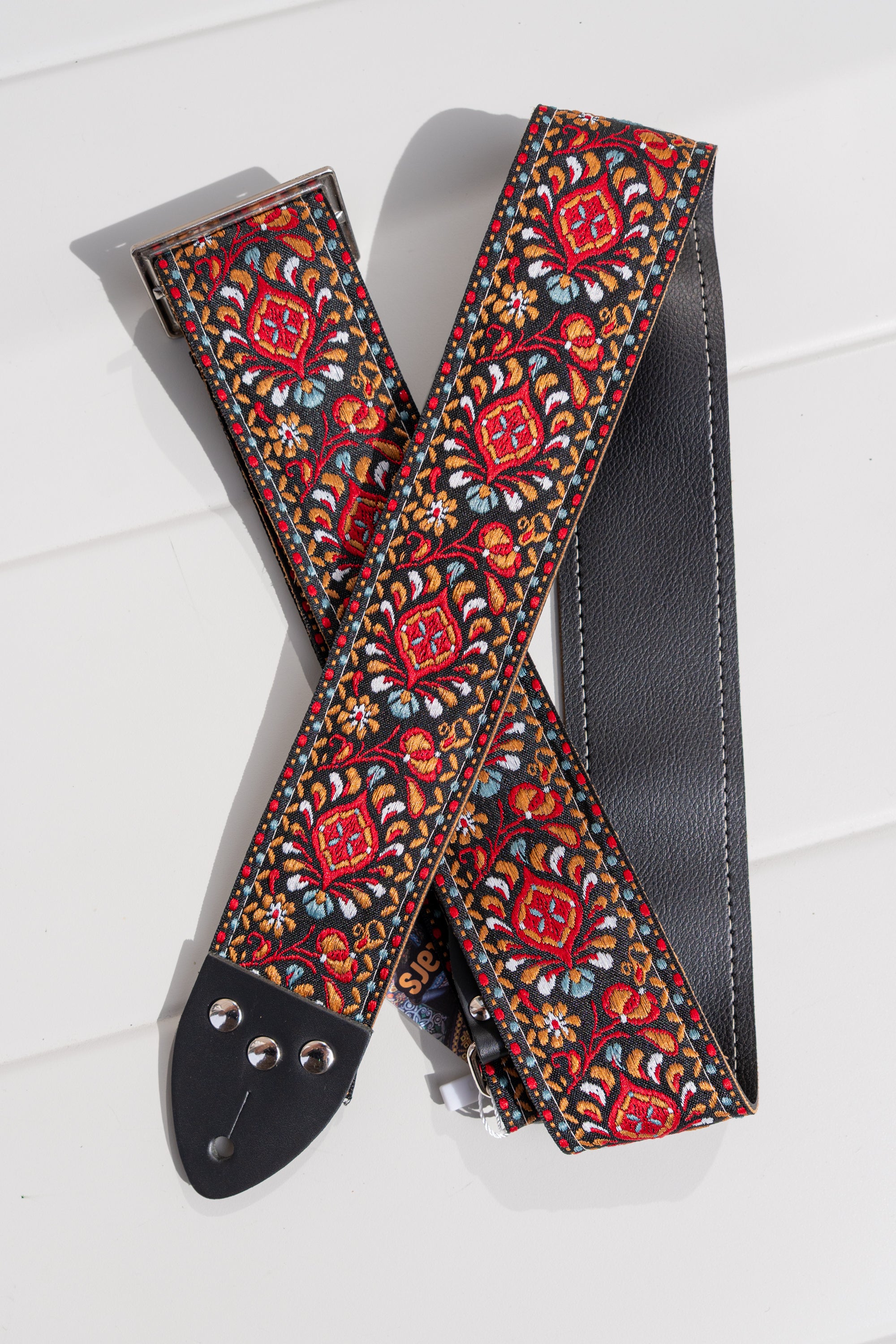 Tom's Vintage Straps - Ruby 'Peacock' Pasek gitarowy/basowy w stylu hippie