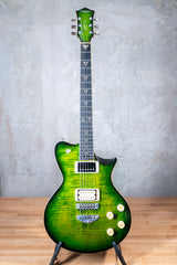 Valiant Smith Flamed Green Burst - single-cut electric guitar