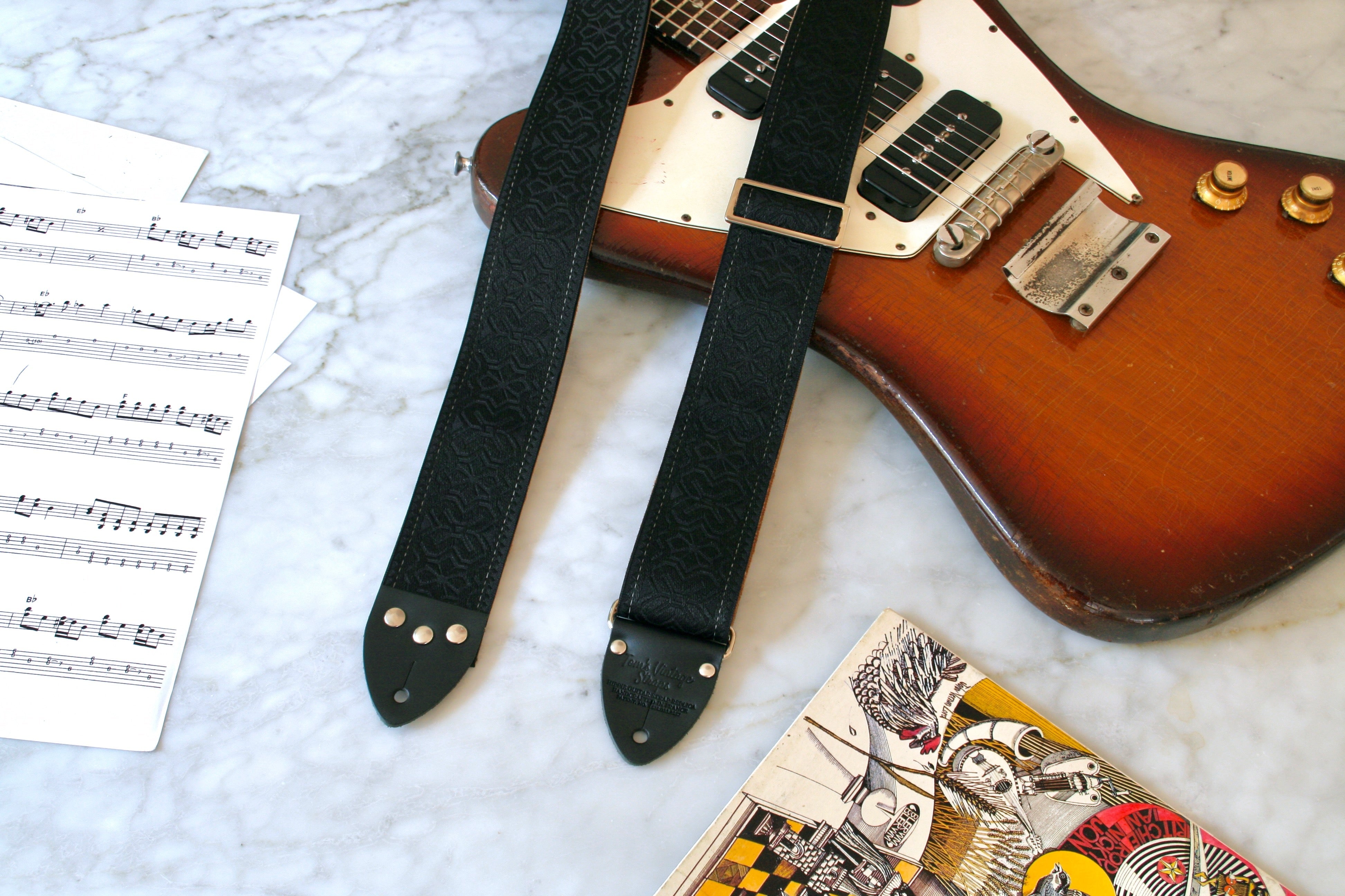 Black Norwich Guitar/Bass Hippie Strap