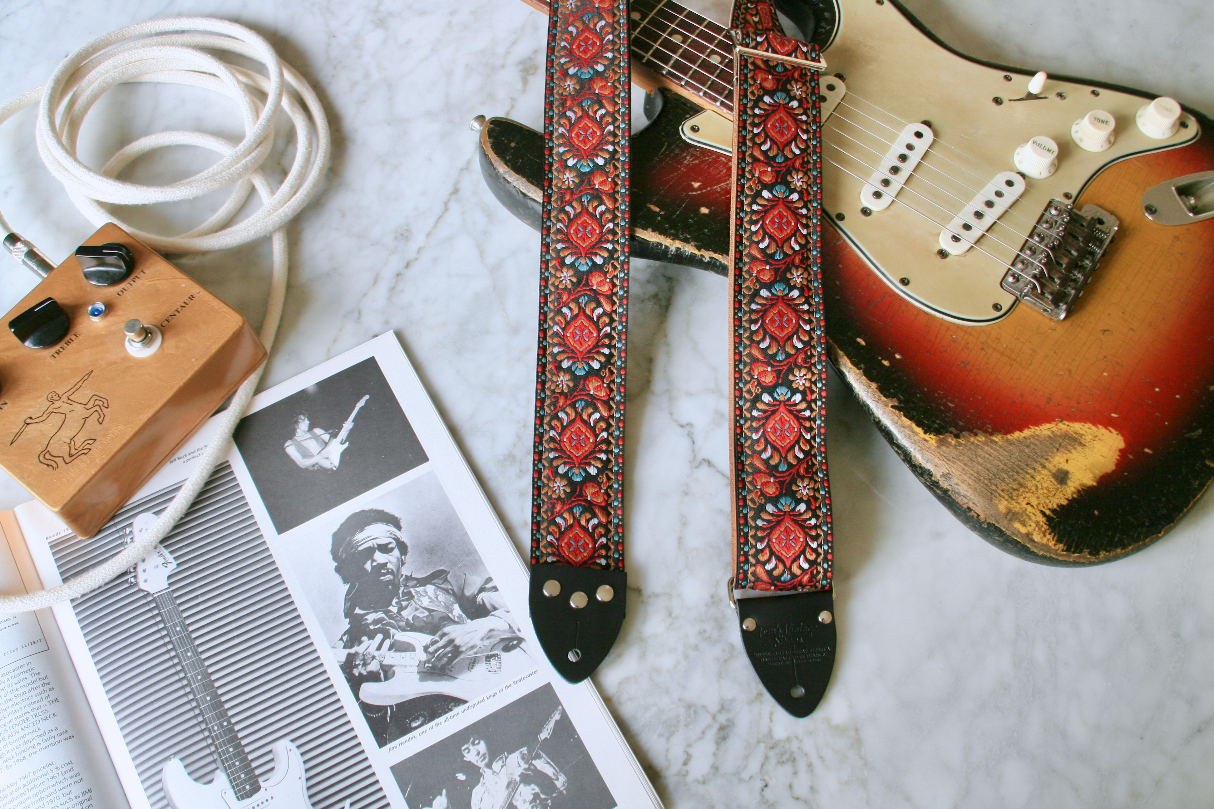 Ruby Peacock Guitar/Bass Hippie Strap