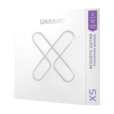 D'Addario XS 11-52 Phosphor Bronze Coated Acoustic Guitar Strings (XSAPB1152)