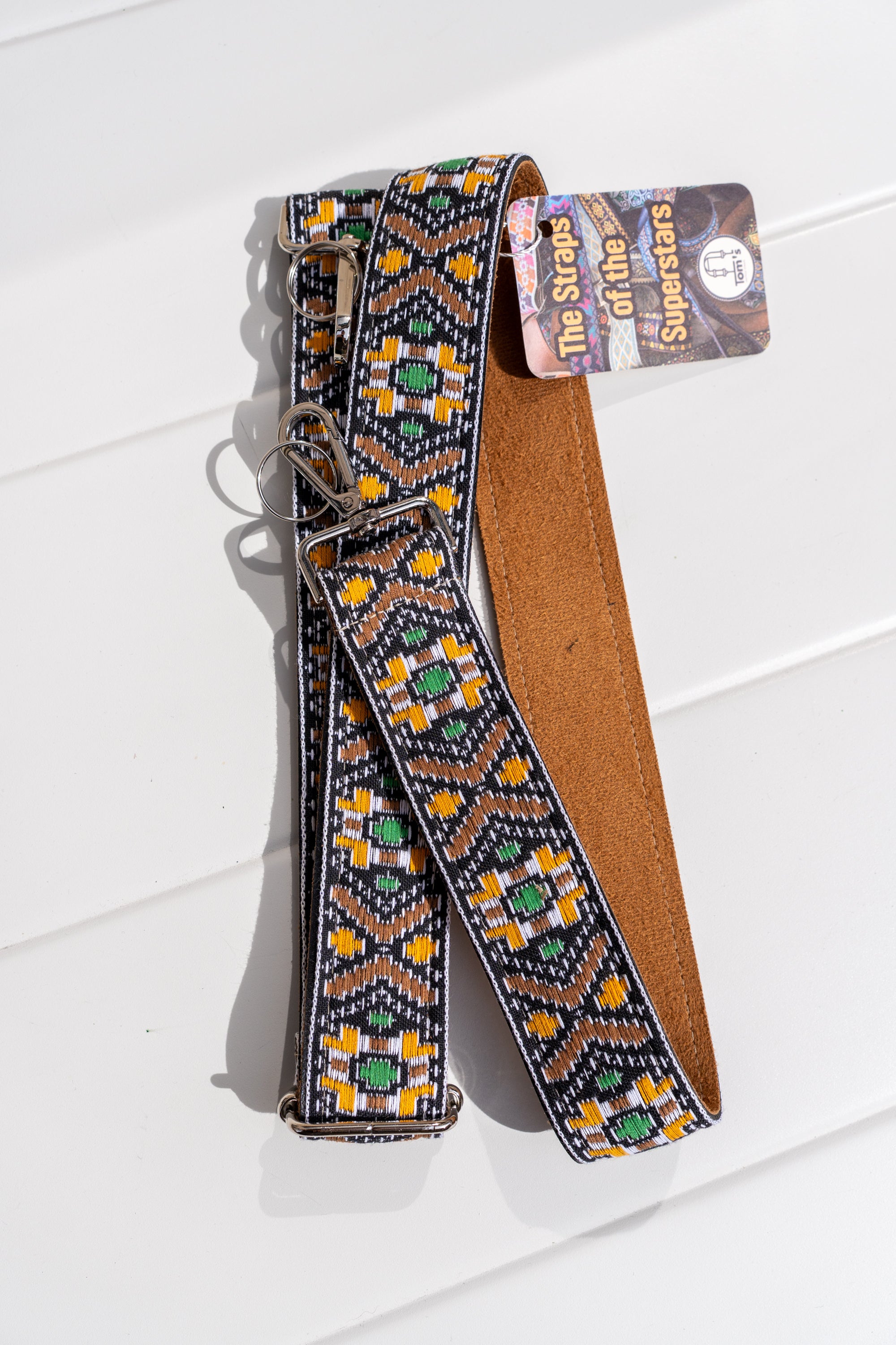 Tom's Vintage Straps - Black 'Inca' Pasek do aparatu/torby w stylu hippie