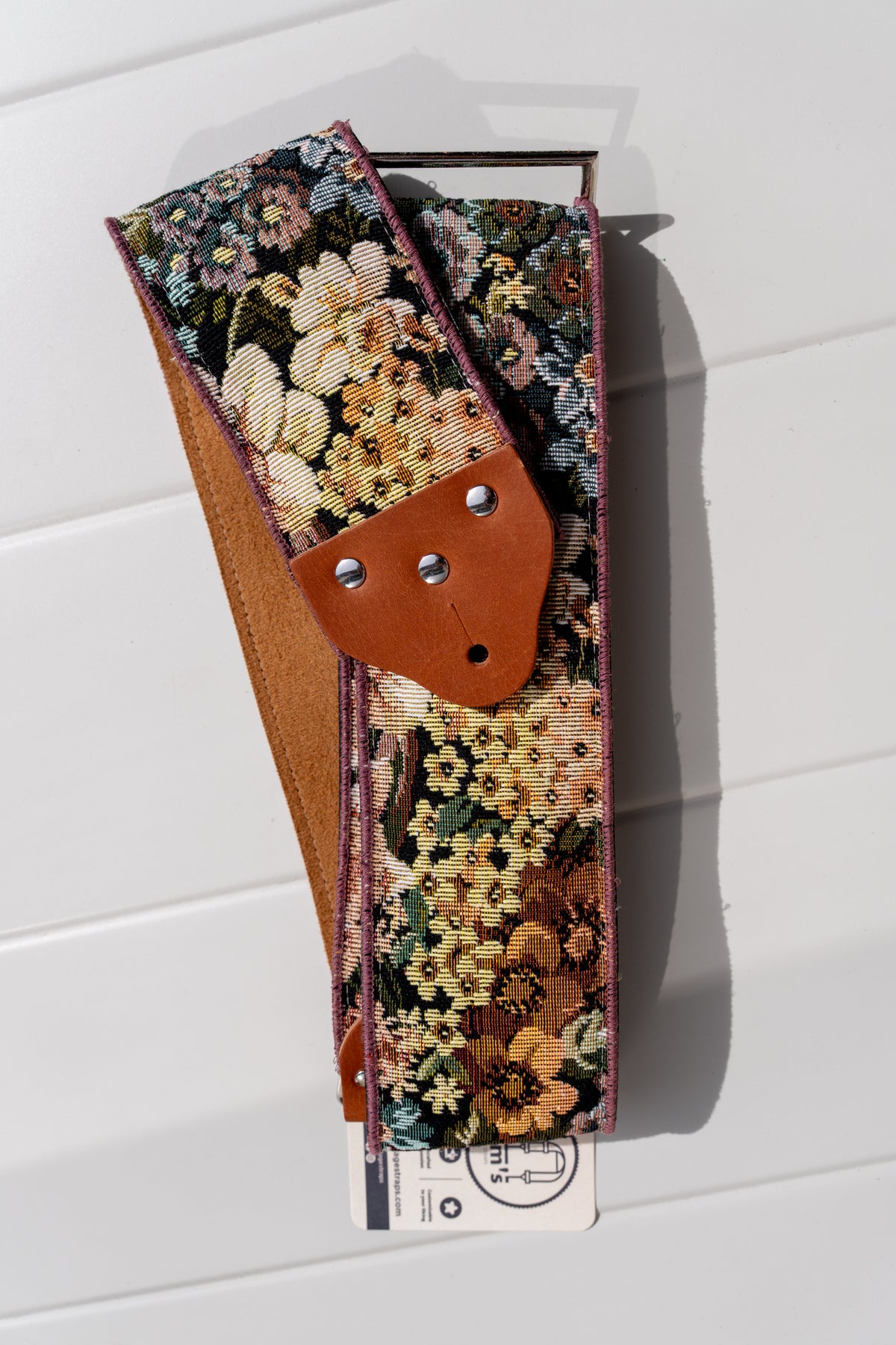 Tom's Vintage Straps - Custom Wide 3" 'Bouquet Tapestry' Pasek gitarowy/basowy w stylu hippie