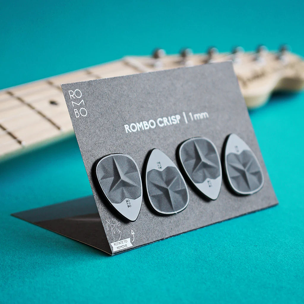 ZESTAW KOSTEK GITAROWYCH ROMBO CRISP (4 SZTUKI) - 1 MM
