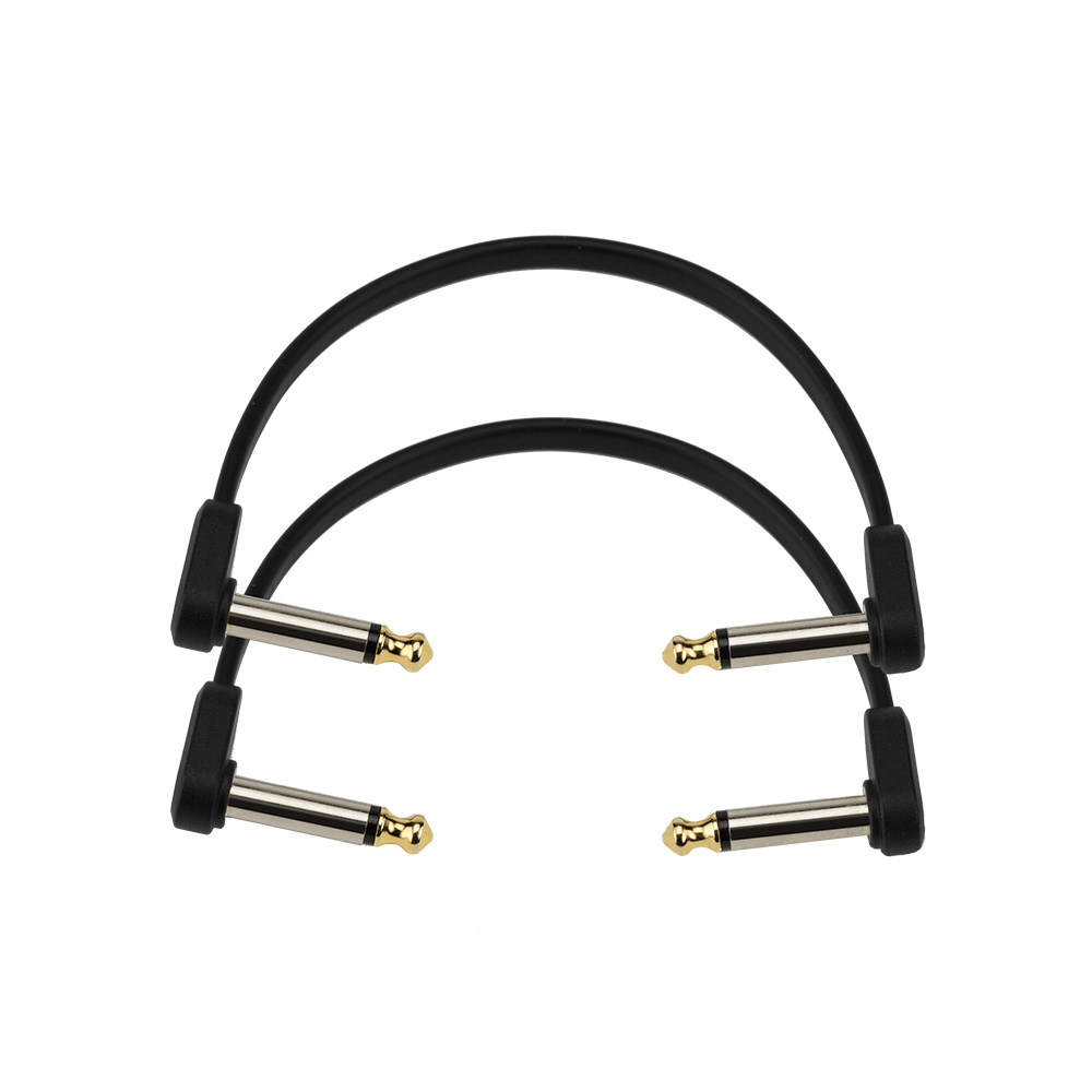D'Addario Flat Patch Instrument Cable 6in 2-Pack PW-FPRR-206
