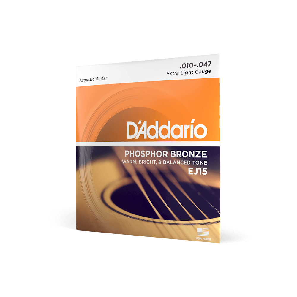 D'Addario EJ15 Phosphor Bronze Acoustic Guitar Strings 10-47