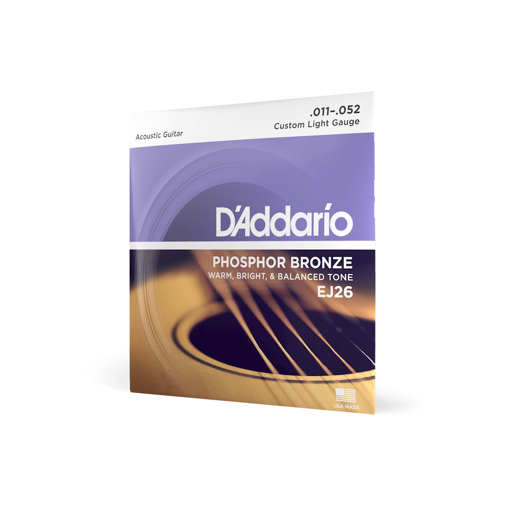 D'Addario EJ26 Phosphor Bronze Acoustic Guitar Strings 11-52