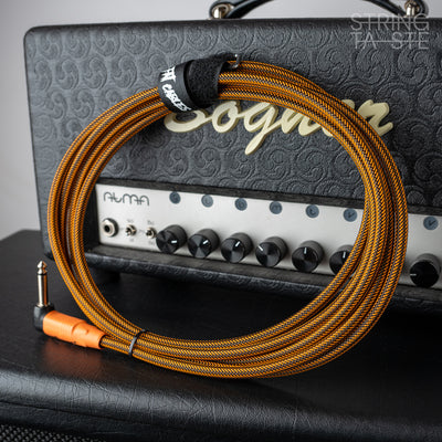 Fat Cables Instrumentenkabel Orange Carbon 3m (gerader/abgewinkelter Klinkenstecker)