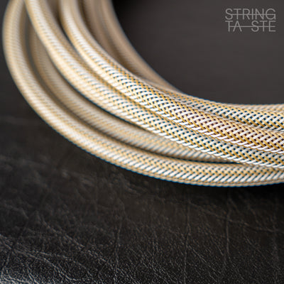 Fat Cables Instrumentalkabel Weißgold 6 m (gerader/abgewinkelter Klinkenstecker)