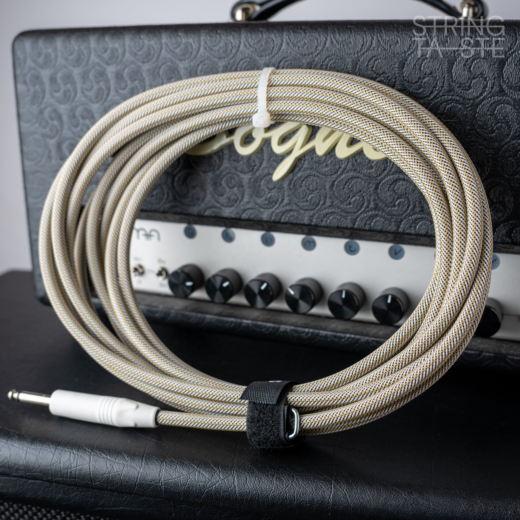 Fat Cables Instrumentalkabel Weißgold 6 m (gerader/abgewinkelter Klinkenstecker)