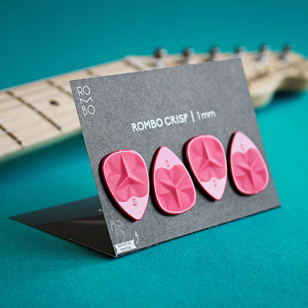 ZESTAW KOSTEK GITAROWYCH ROMBO CRISP (4 SZTUKI) - 1 MM