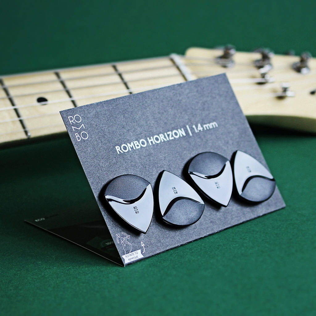 Rombo Horizon Guitar Pick Set – Velvet Touch Deep Black