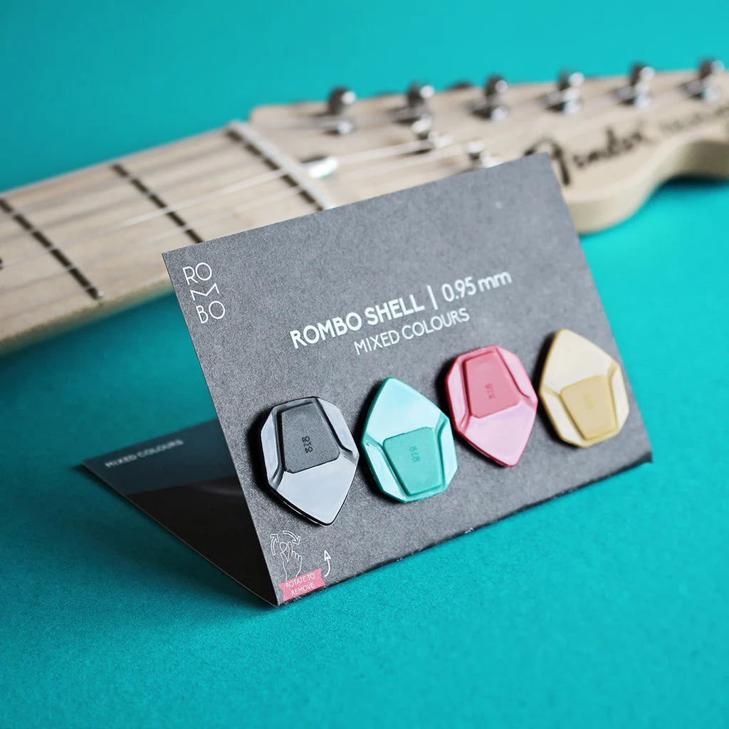 Zestaw Kostek Gitarowych Rombo Shell (4 Sztuki) - 0.95 mm
