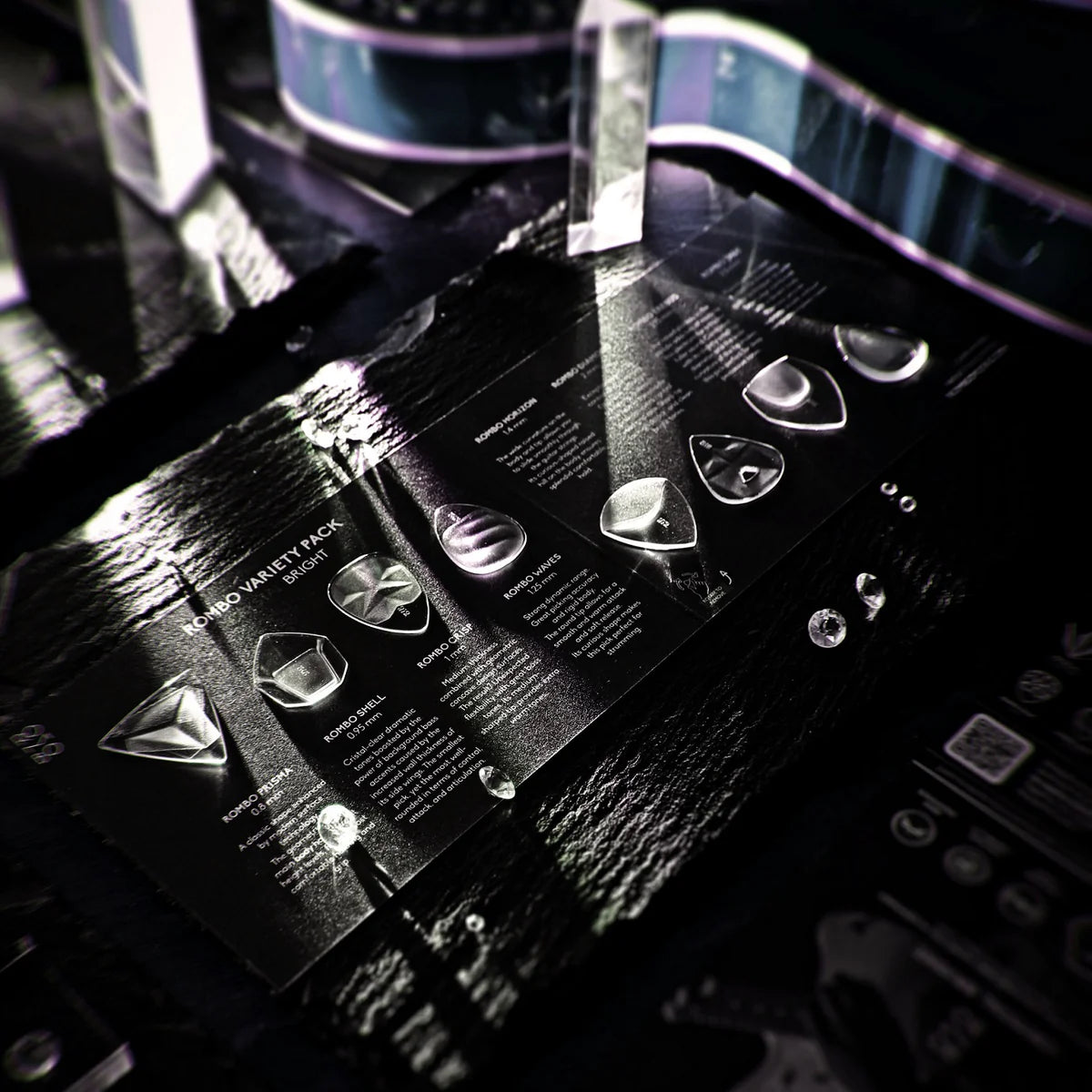 Guitar Pick Set Rombo Variety Pack CrystalBright (8 pieces)