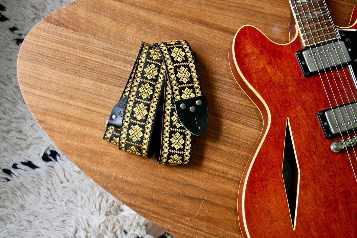 Gold Crossroads Guitar/Bass Hippie Strap