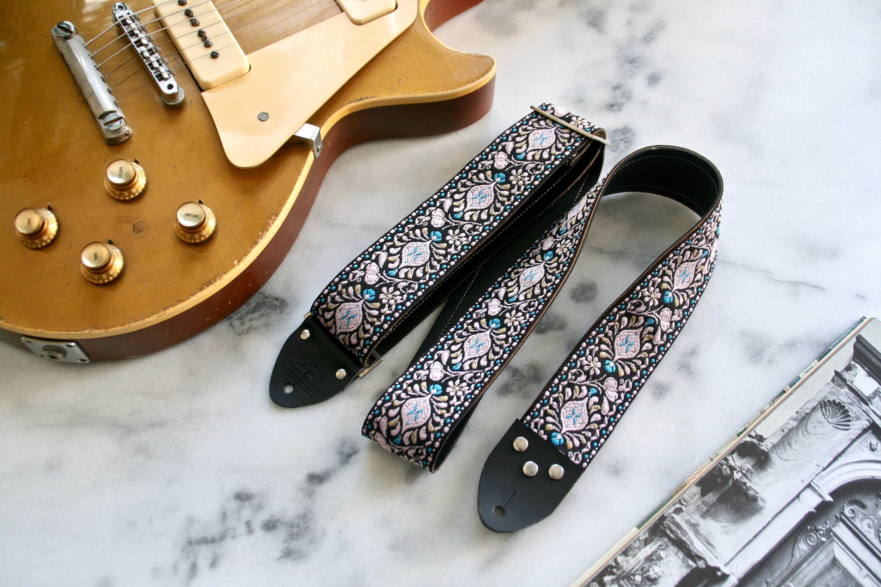 Black Peacock Guitar/Bass Hippie Strap