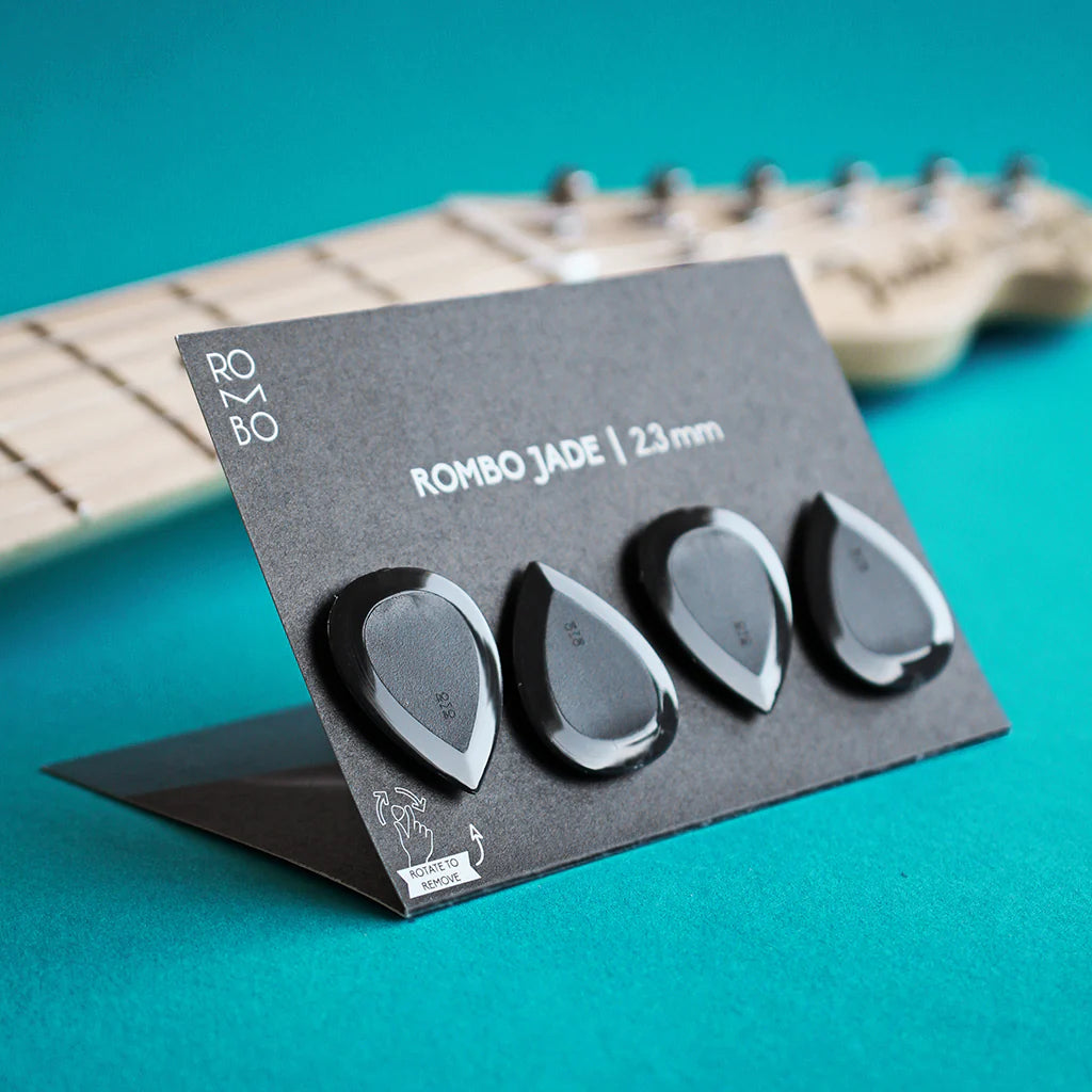 ZESTAW KOSTEK GITAROWYCH ROMBO JADE (4 SZTUKI) - 2.3 MM