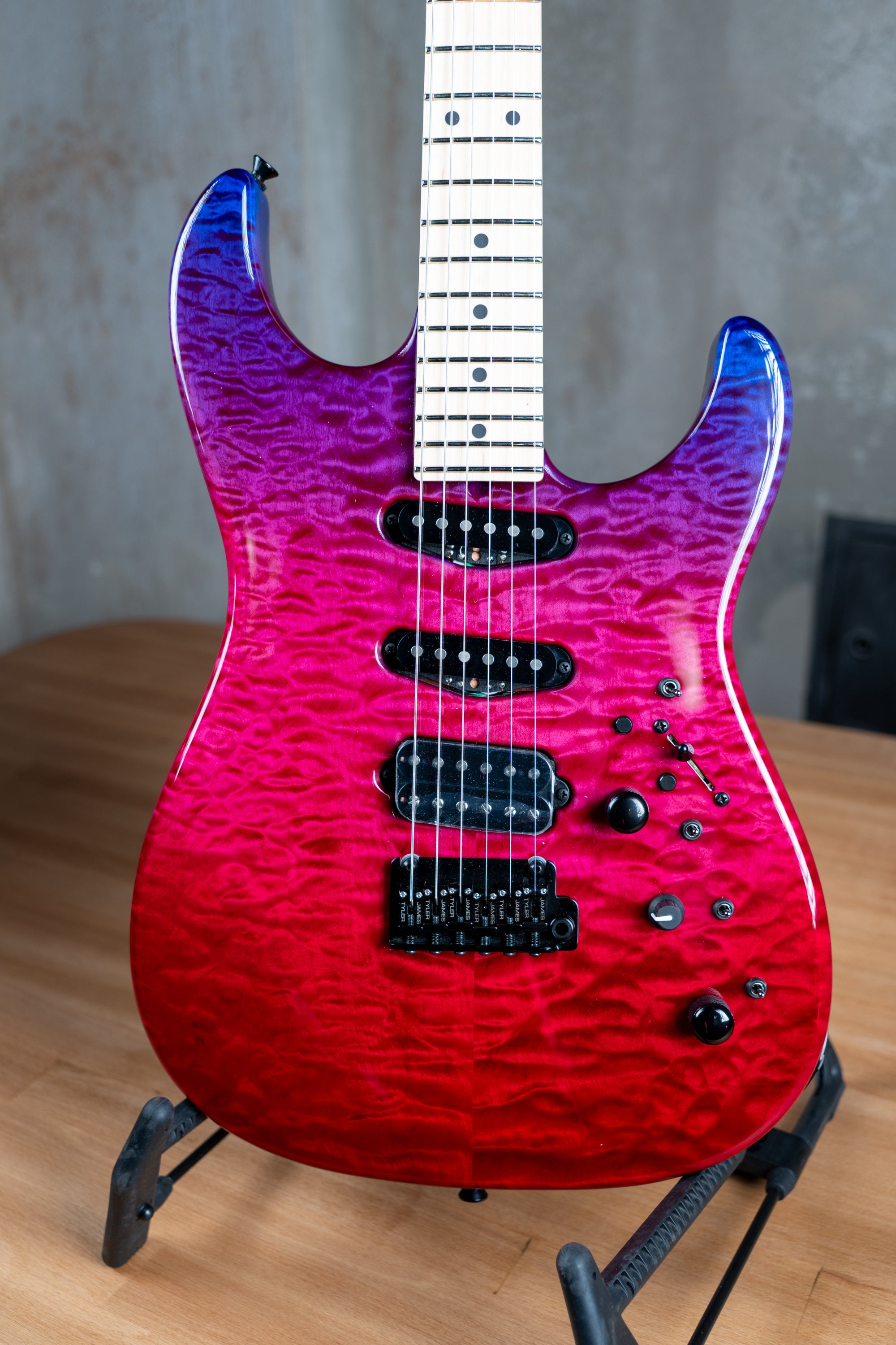 James Tyler Studio Elite Transparent Jimburst Quilted Maple Top