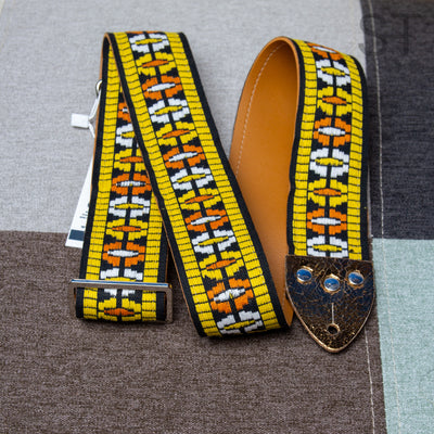 Tom's Vintage Straps - Orange 'Ufo' Guitar/Bass Hippie Strap
