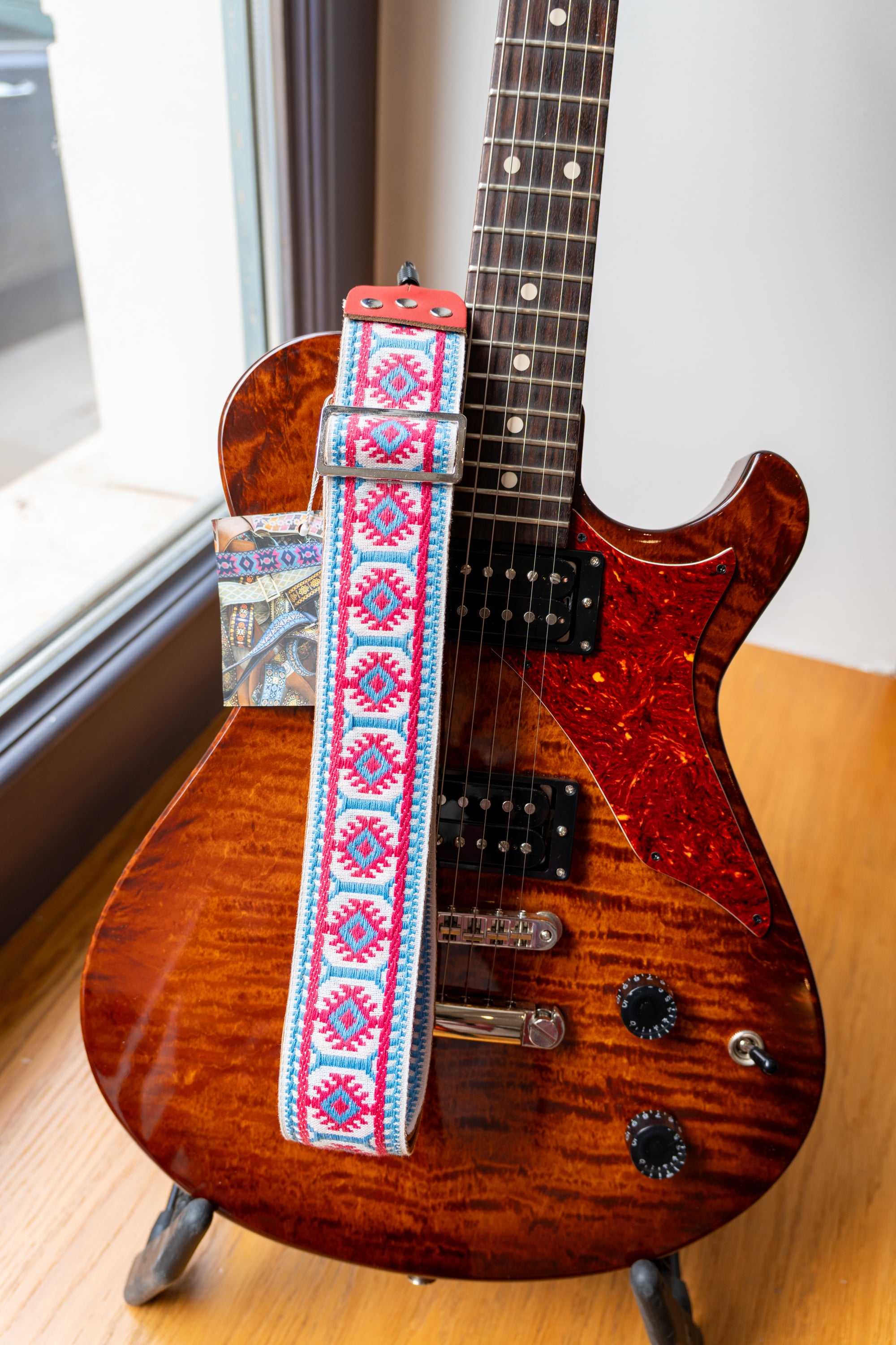 Tom's Vintage Straps - Pastel 'Pillars' Guitar/Bass Hippie Strap