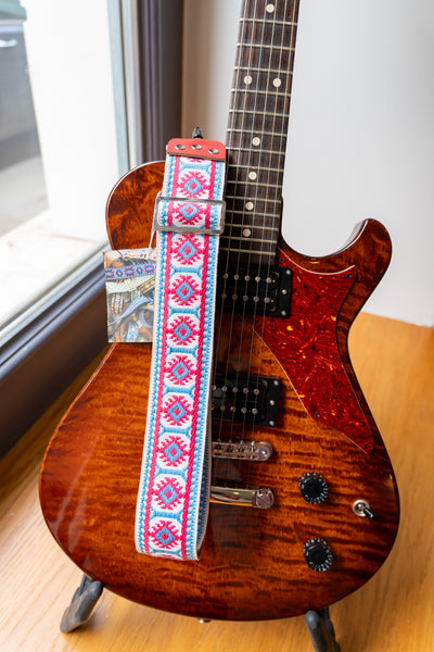 Tom's Vintage Straps - Pastel 'Pillars' Guitar/Bass Hippie Strap
