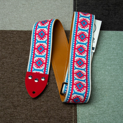 Tom's Vintage Straps - Pastel 'Pillars' Guitar/Bass Hippie Strap