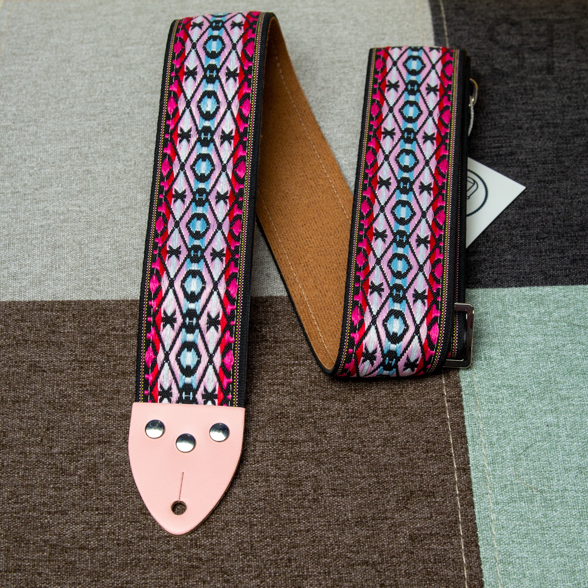 Tom's Vintage Straps - Purple 'Haida' Guitar/Bass Hippie Strap