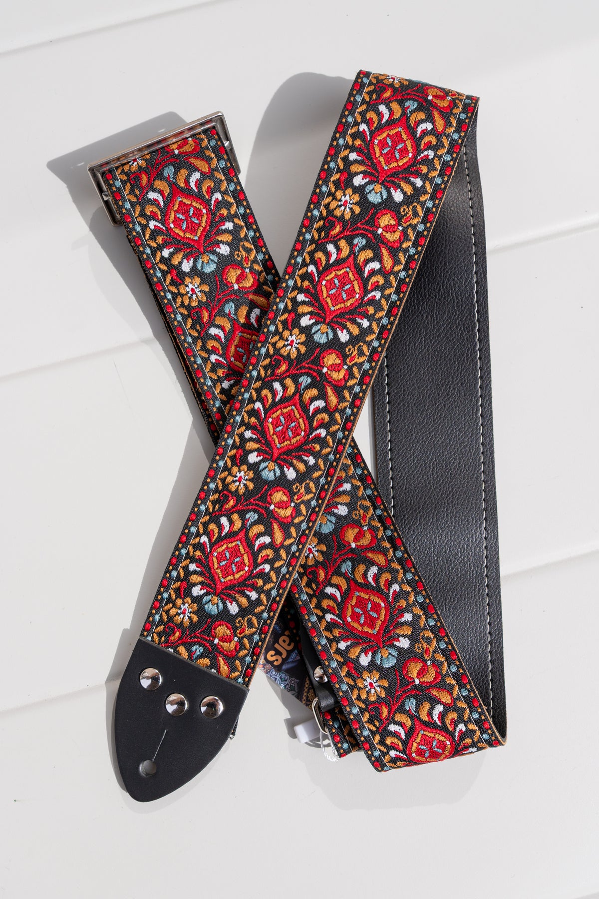 Tom's Vintage Straps - Ruby 'Peacock' Pasek gitarowy/basowy w stylu hippie