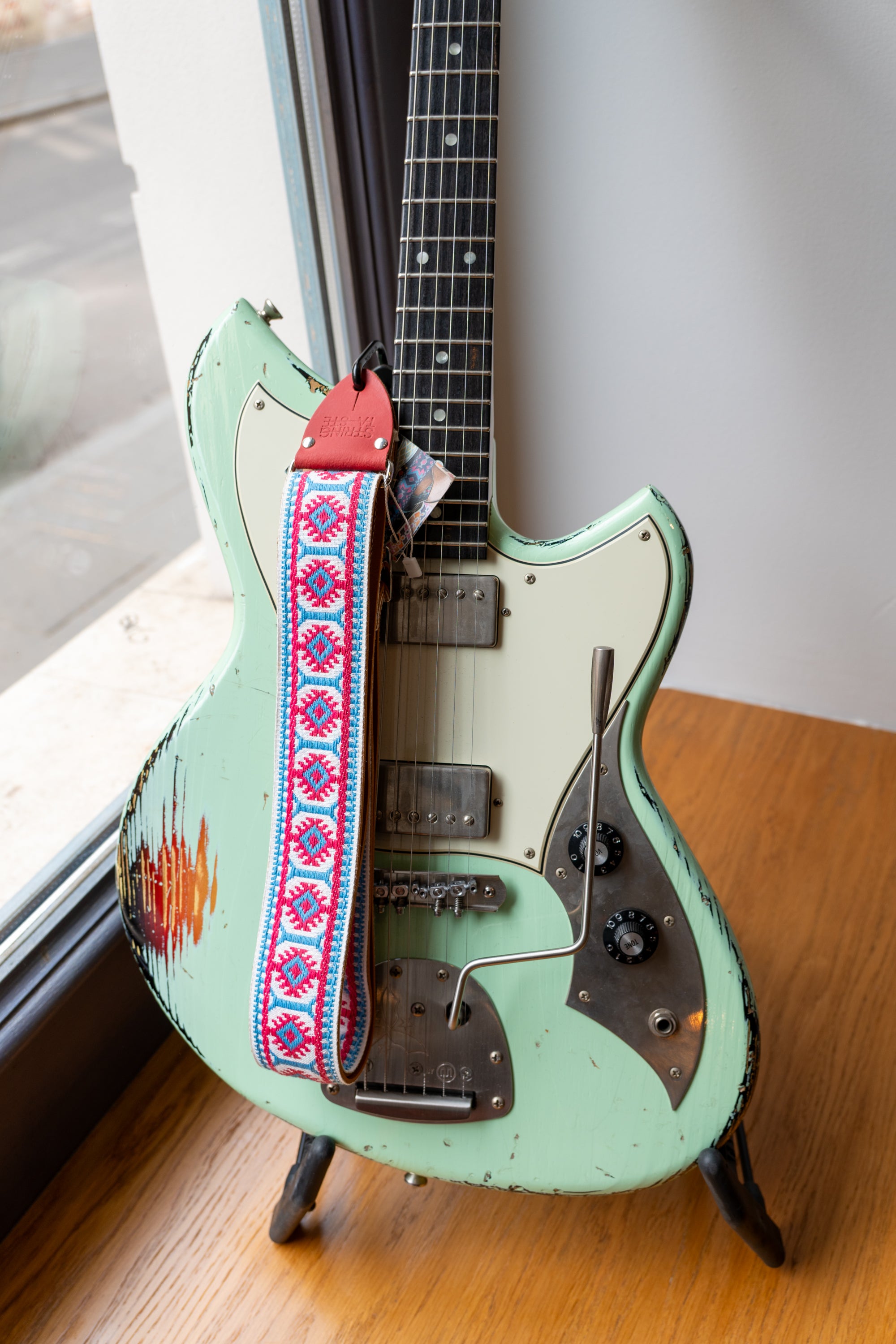 Tom's Vintage Straps - Pastel 'Pillars' Guitar/Bass Hippie Strap