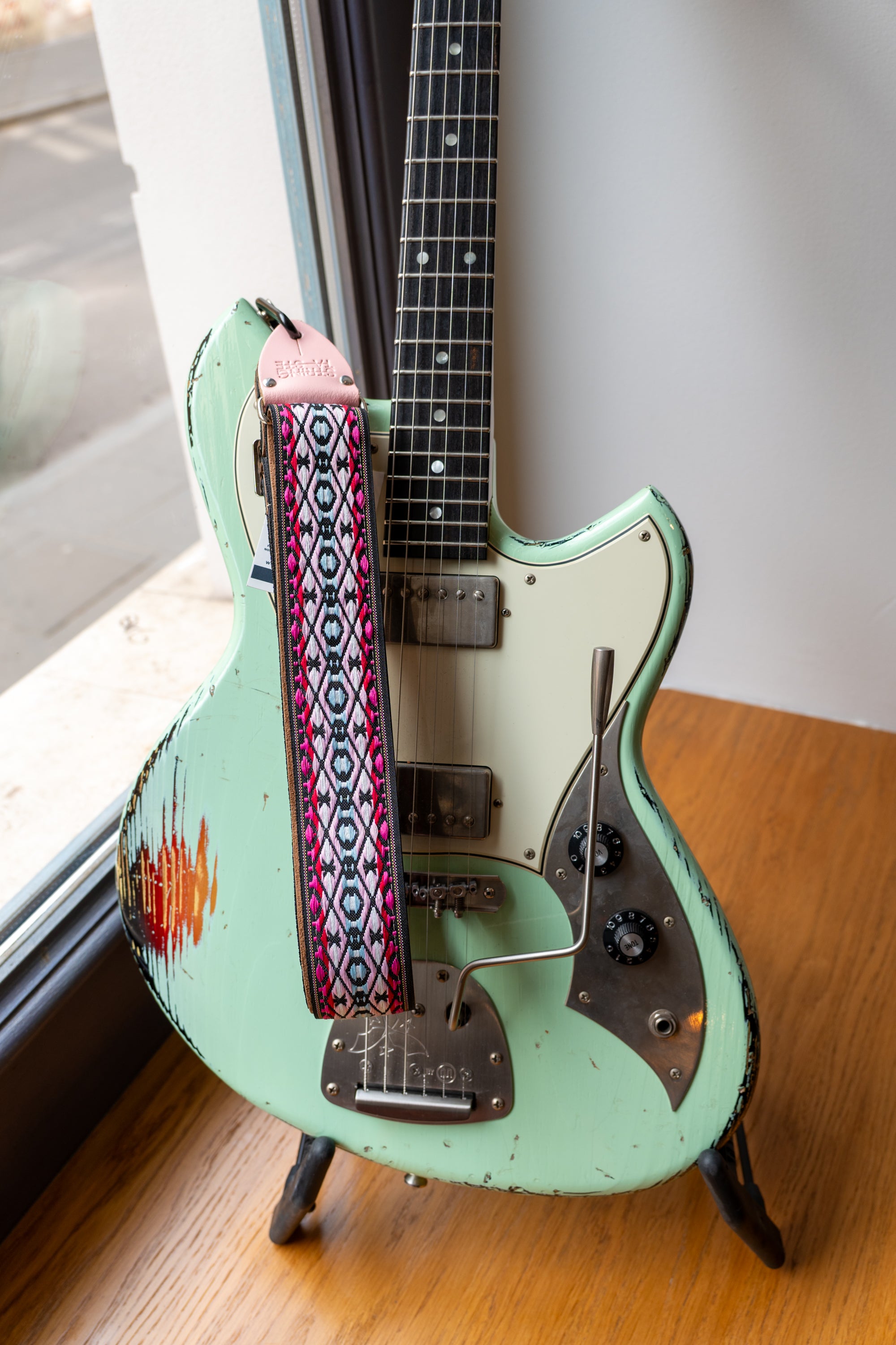Tom's Vintage Straps - Purple 'Haida' Guitar/Bass Hippie Strap