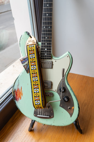 Tom's Vintage Straps - Orange 'Ufo' Guitar/Bass Hippie Strap