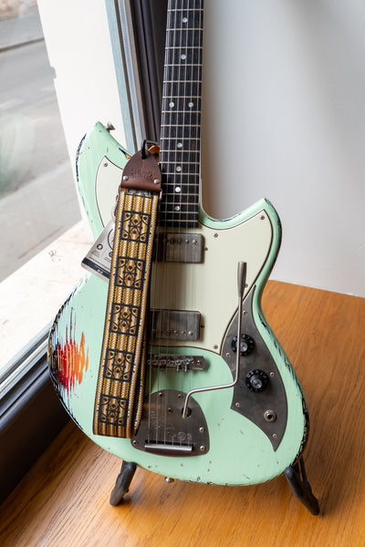 Tom's Vintage Straps - 'Gold Woodstock' Gitarren-/Bass-Hippie-Gurt