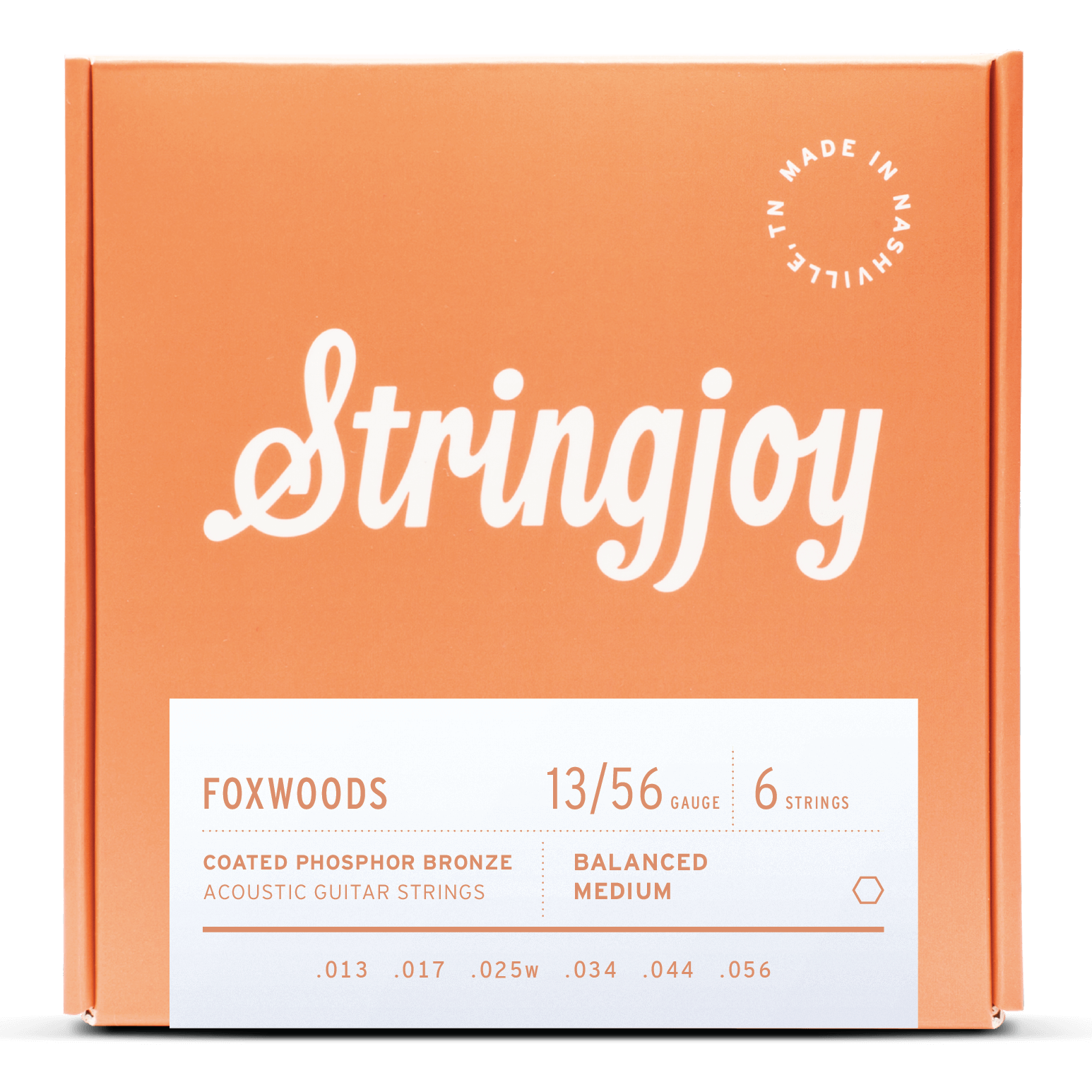 Stringjoy Foxwoods Coated Phosphor Bronze Acoustic Guitar Strings
