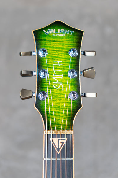 Valiant Smith Flamed Green Burst - single-cut electric guitar