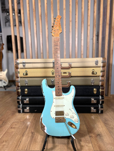 Xotic XSC-2 Daphne Blue Heavy Aged, Mastergrade maple