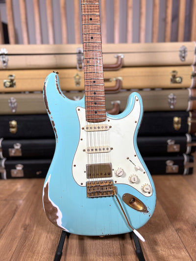 Xotic XSC-2 Daphne Blue Heavy Aged, Mastergrade maple