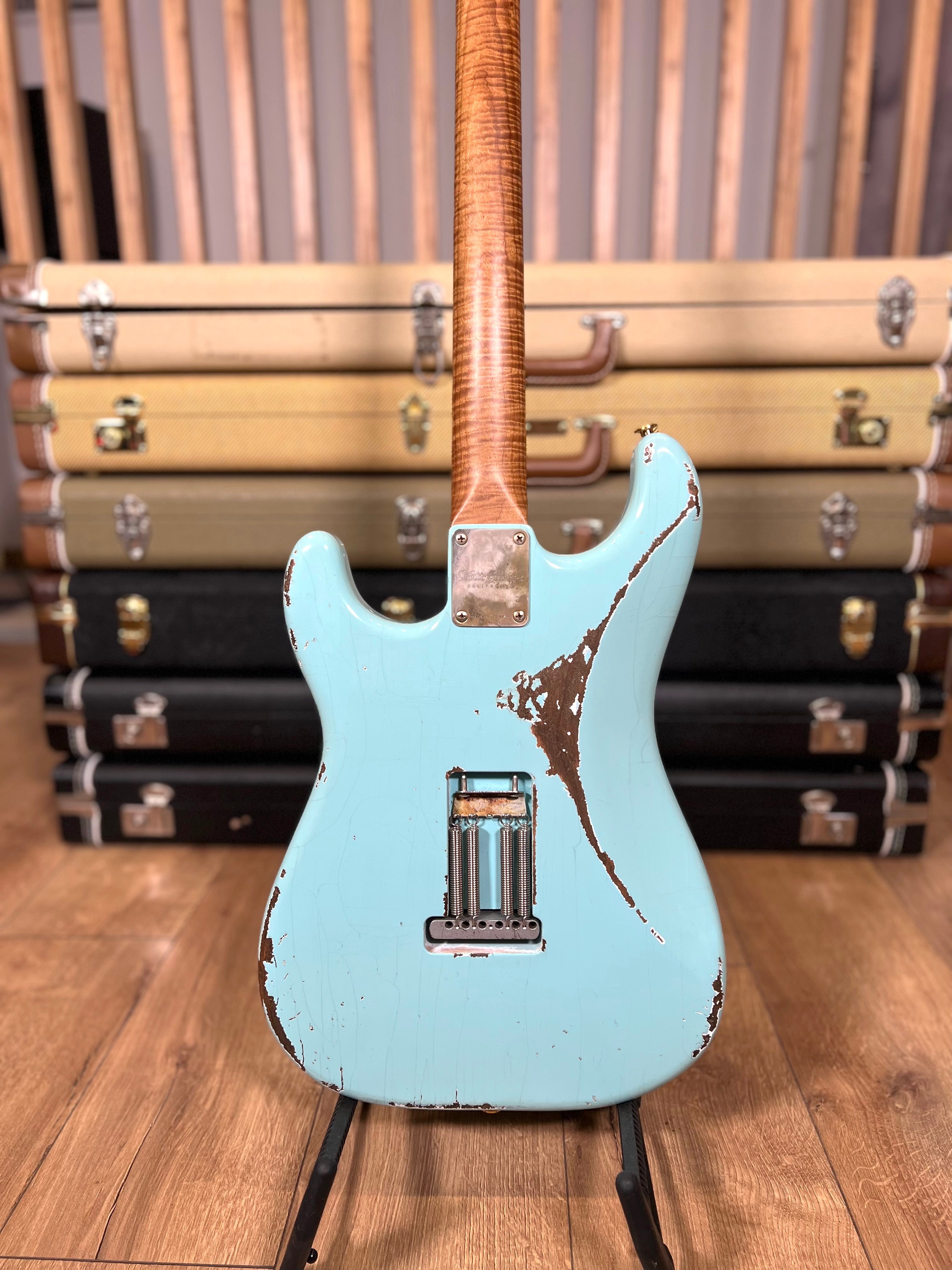 Xotic XSC-2 Daphne Blue Heavy Aged, Mastergrade maple