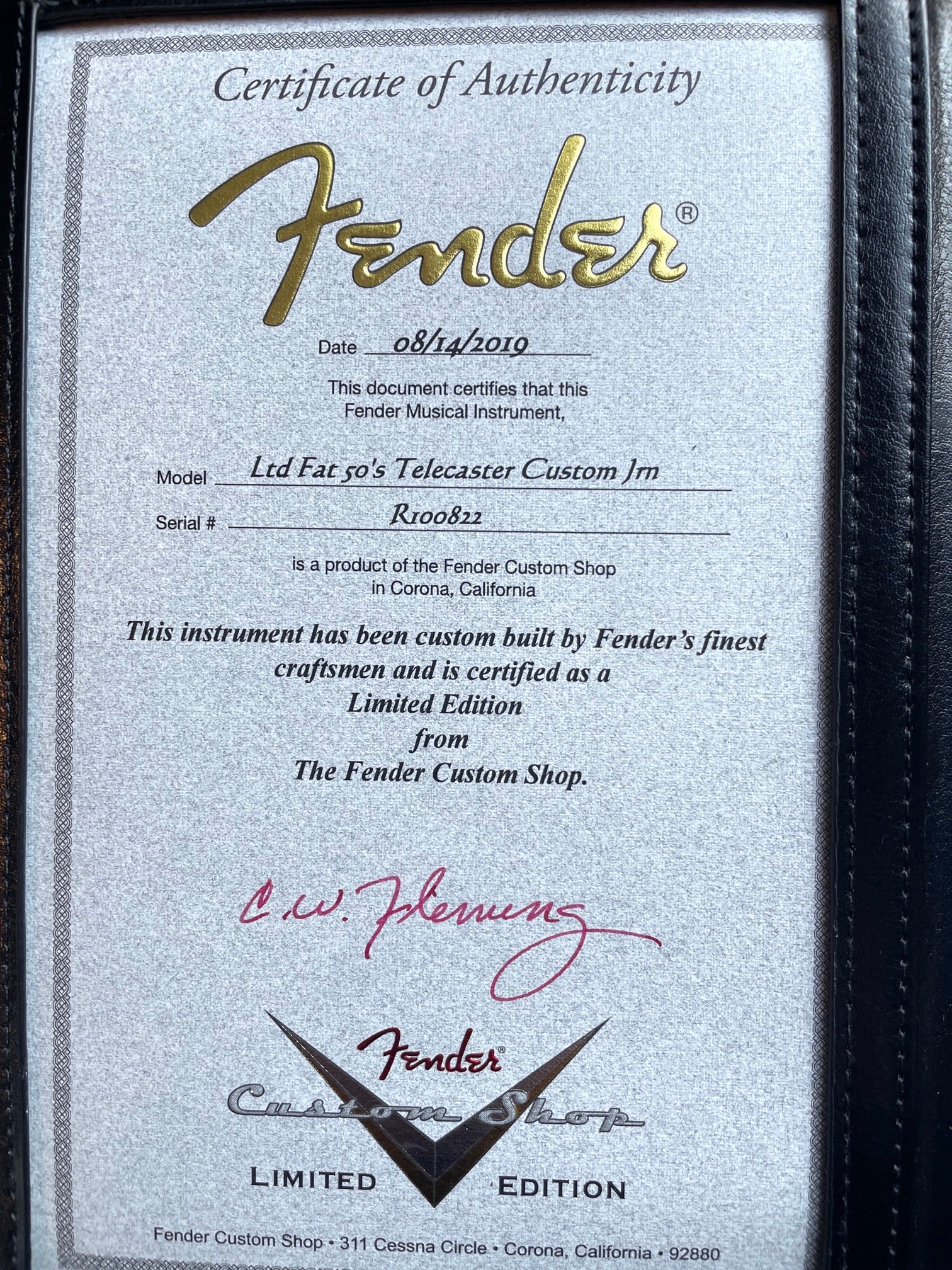 Fender Custom Shop Limited Fat 50's Telecaster Journeyman Relic 2019